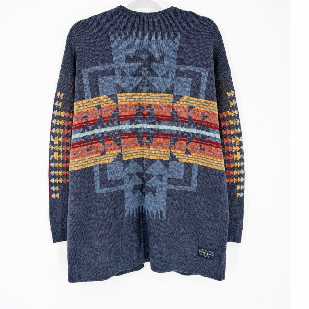 Pendleton Chief Aztec Pattern Open Front Cardigan… - image 8